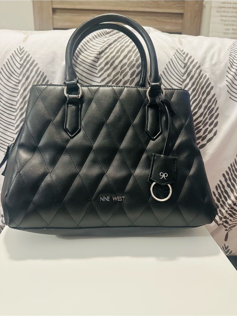 Nine West Black Quilted Handbag